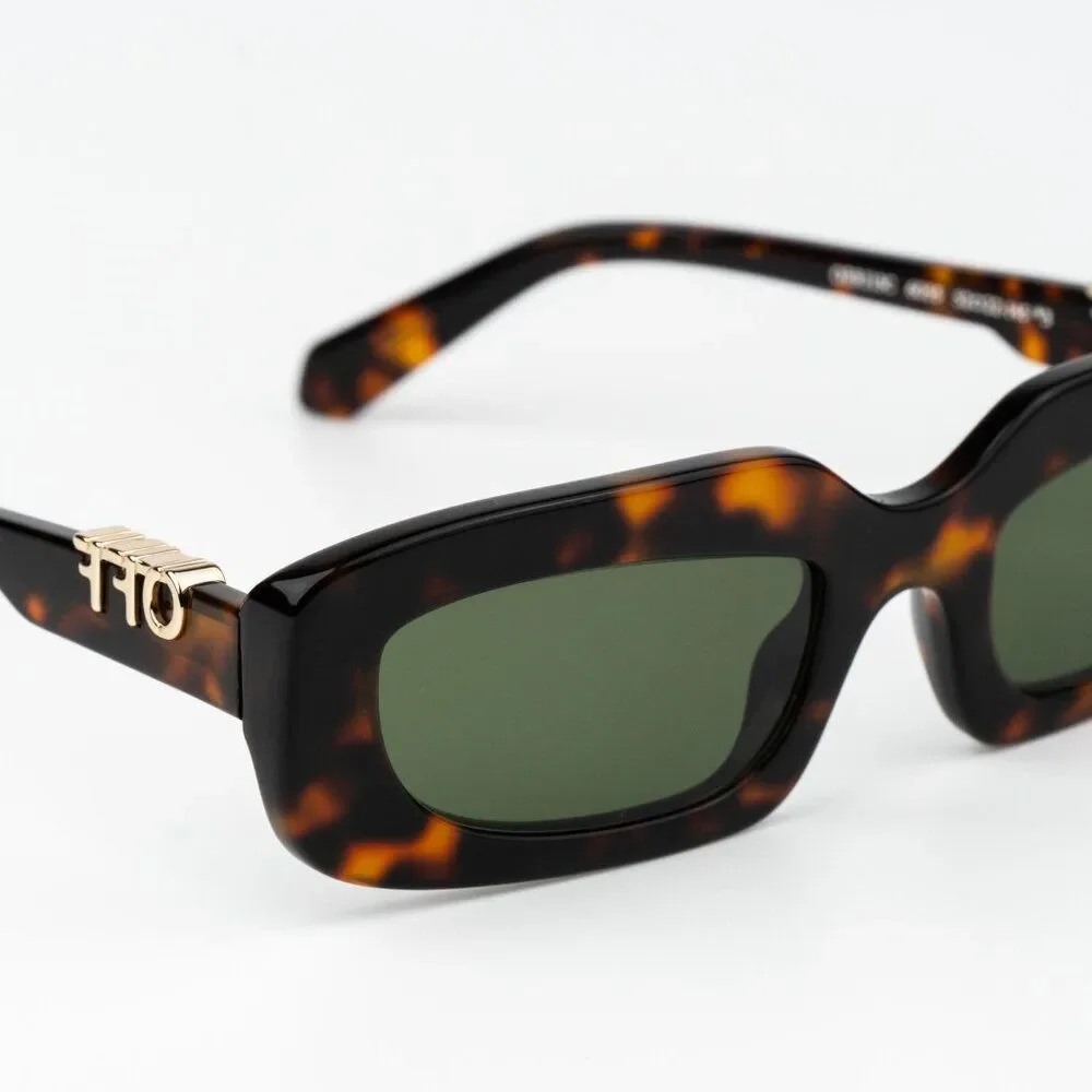 Off-White RENTON Women Sunglasses Havana Green Rectangle OERI13C RENTON 6055 - Picture 6 of 12